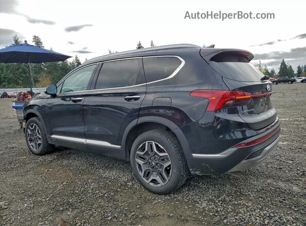 KM8S3DA18MU011952 2021 HYUNDAI SANTA Black უკანა მარცხენა