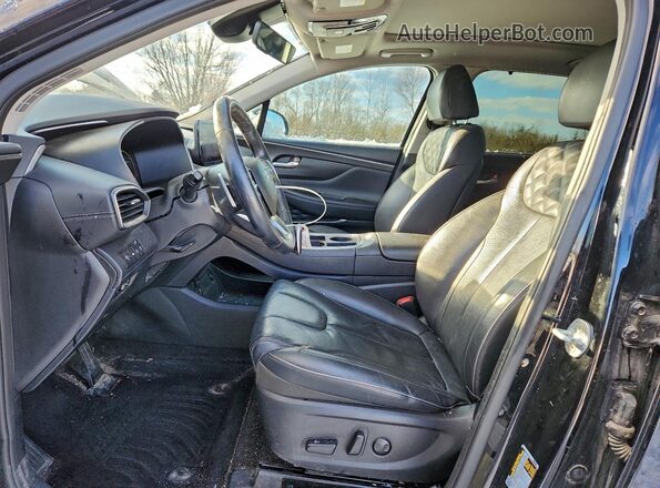 KM8S3DA19NU030673 2022 HYUNDAI SANTA Black Front interior view