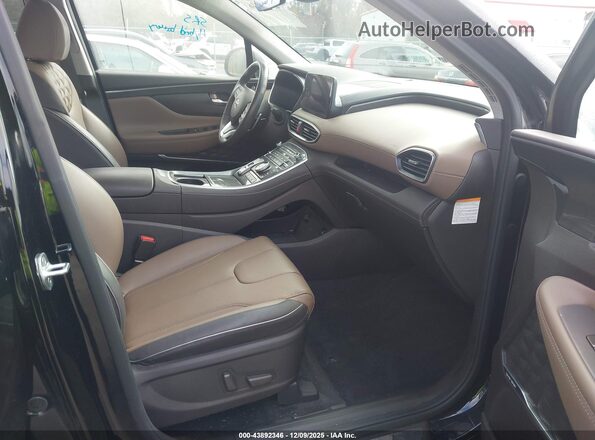 KM8S5DA18NU058703 2022 HYUNDAI SANTA FE HYBRID Black Widok wnętrza z przodu