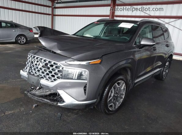 KM8S7DA27PU084411 2023 HYUNDAI SANTA FE PLUG-IN HYBRID Gray Vista tres cuartos delantera izquierda