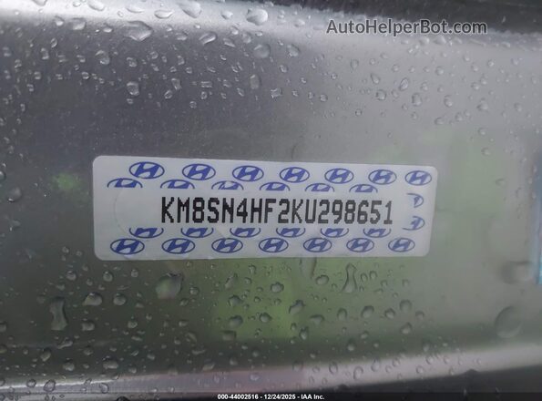 KM8SN4HF2KU298651 2019 HYUNDAI SANTA FE XL Gray Շարժիչի բաժամունքի տեսք