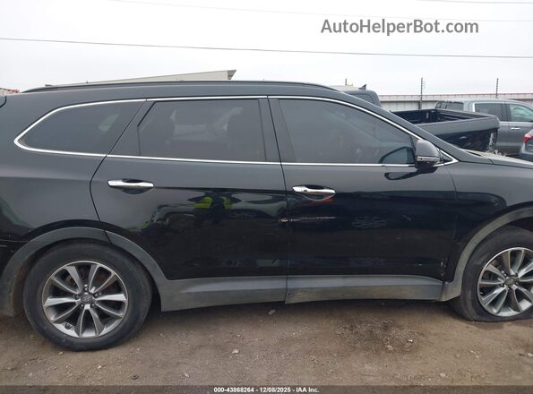 KM8SN4HF4JU262040 2018 HYUNDAI SANTA FE Black Widok wnętrza z tyłu