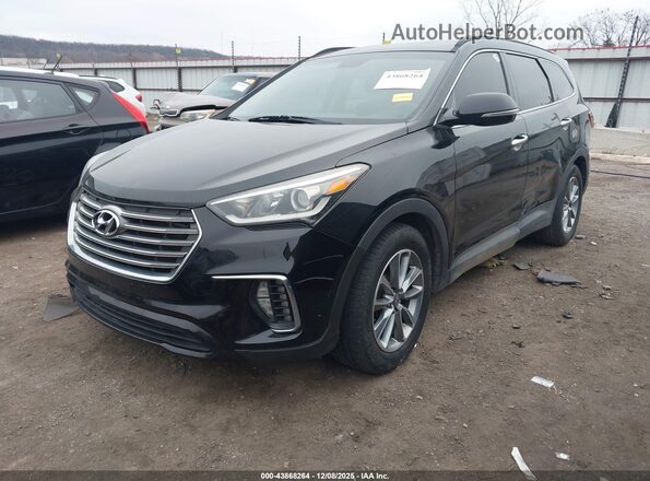 KM8SN4HF4JU262040 2018 HYUNDAI SANTA FE Black Przód lewy