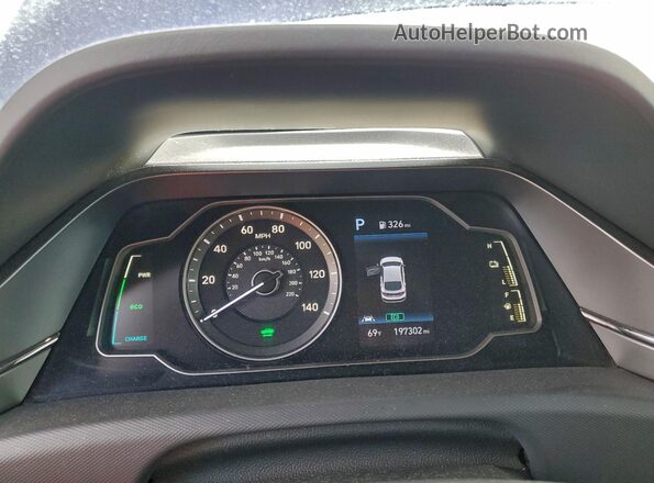 KMHC65LC3LU215802 2020 HYUNDAI IONIQ Синий Вид щитка приборов