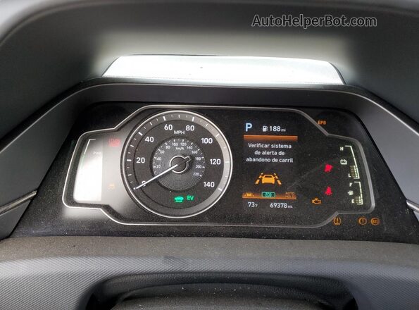 KMHC65LC9NU275361 2022 HYUNDAI IONIQ White Widok zestawu wskaźników