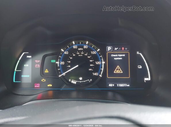 KMHC65LCXKU167889 2019 HYUNDAI IONIQ HYBRID Black Հետևի նստատեղերի տեսք