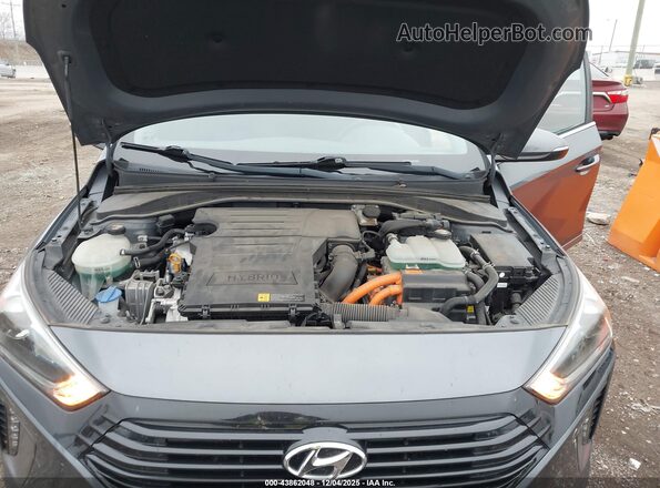 KMHC75LC0HU035357 2017 HYUNDAI IONIQ HYBRID Gray Вид ззаду
