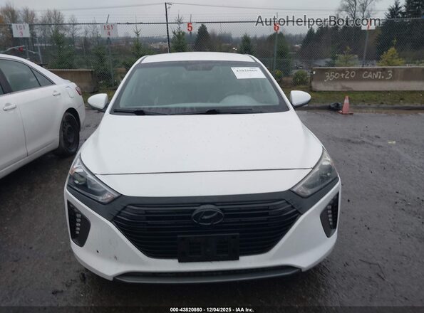KMHC75LC0HU035634 2017 HYUNDAI IONIQ HYBRID White ხელსაწყოთა პანელის ხედი