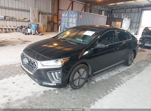 KMHC75LC6NU281440 2022 HYUNDAI IONIQ HYBRID Black წინა მარცხენა ხედი სამი მეოთხედიდან
