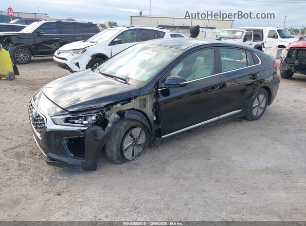 KMHC75LC6NU282507 2022 HYUNDAI IONIQ HYBRID Black Առջևի ձախ երեք քառորդ տեսարան
