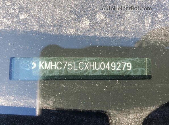 KMHC75LCXHU049279 2017 HYUNDAI IONIQ Black 