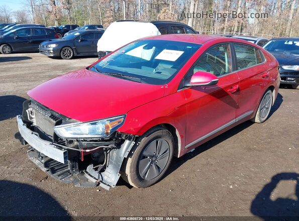 KMHC75LCXNU285586 2022 HYUNDAI IONIQ HYBRID Red Передня ліва чверть