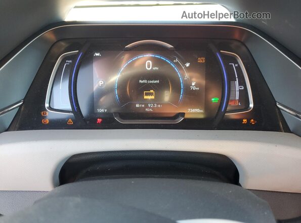 KMHC75LJ1LU061781 2020 HYUNDAI IONIQ White Вид щитка приладів