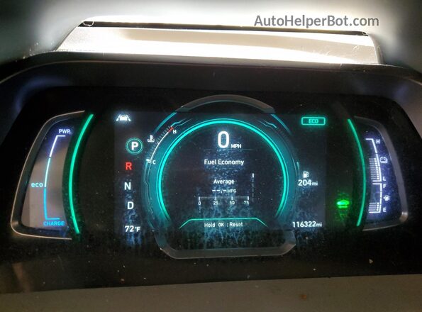 KMHC85LC8LU207270 2020 HYUNDAI IONIQ Silver Vista del cuadro de instrumentos