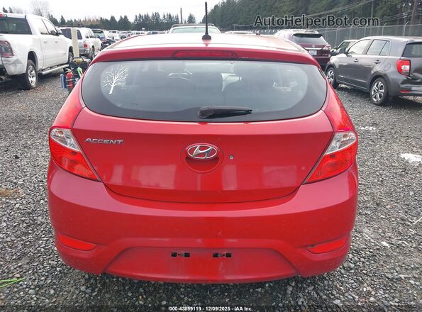 KMHCT5AE0GU240109 2016 HYUNDAI ACCENT Красный 