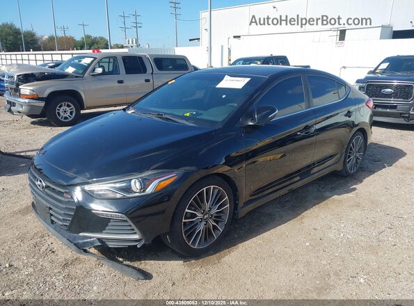 KMHD04LB6HU338489 2017 HYUNDAI ELANTRA Black Vista tres cuartos delantera izquierda