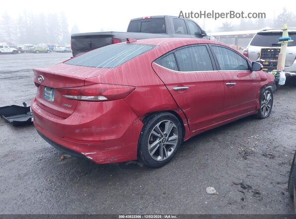 KMHD84LF0HU102187 2017 HYUNDAI ELANTRA Red Trasero derecho