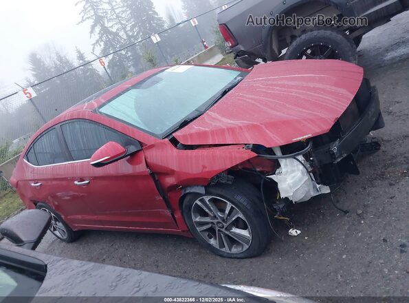 KMHD84LF0HU102187 2017 HYUNDAI ELANTRA Red Vista interior trasera