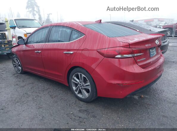 KMHD84LF0HU102187 2017 HYUNDAI ELANTRA Red Trasero izquierdo