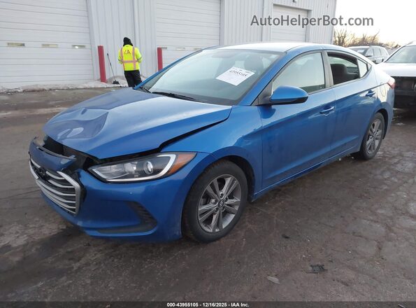 KMHD84LF9HU208993 2017 HYUNDAI ELANTRA Blue Front left