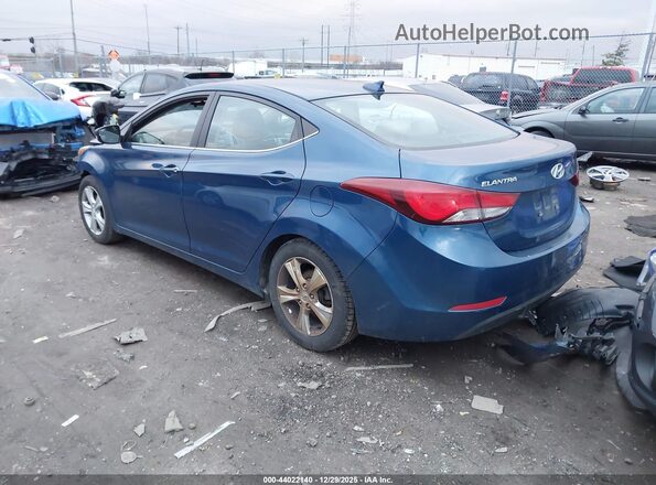 KMHDH4AE4GU645356 2016 HYUNDAI ELANTRA Blue Trasero izquierdo