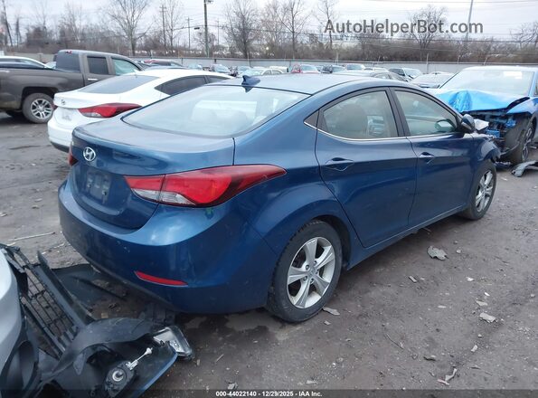 KMHDH4AE4GU645356 2016 HYUNDAI ELANTRA Blue Trasero derecho