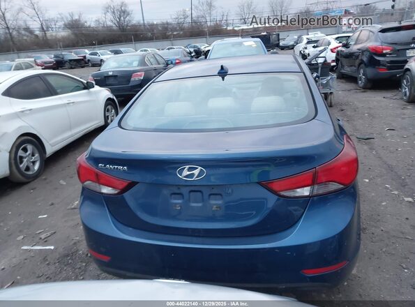 KMHDH4AE4GU645356 2016 HYUNDAI ELANTRA Blue 