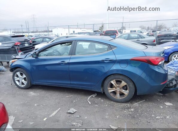 KMHDH4AE4GU645356 2016 HYUNDAI ELANTRA Blue 