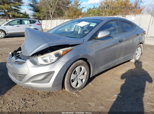 KMHDH4AEXGU483328 2016 HYUNDAI ELANTRA Silver წინა მარცხენა ხედი სამი მეოთხედიდან
