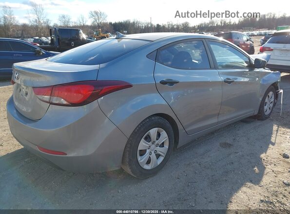 KMHDH4AEXGU483328 2016 HYUNDAI ELANTRA Silver უკანა მარჯვენა