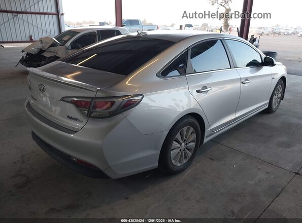 KMHE24L11GA011875 2016 HYUNDAI SONATA HYBRID Серебряный Задняя правая четверть