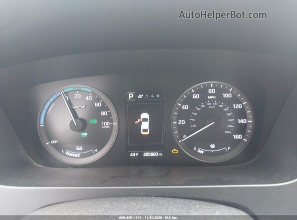 KMHE24L11HA055196 2017 HYUNDAI SONATA HYBRID Silver Вид задніх сидінь