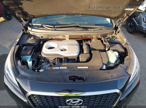 KMHE24L12GA014025 2016 HYUNDAI SONATA HYBRID Черный Вид сзади
