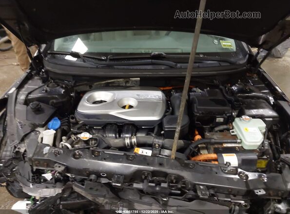 KMHE24L16HA059535 2017 HYUNDAI SONATA HYBRID Black Rear view