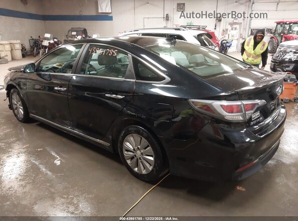 KMHE24L16HA059535 2017 HYUNDAI SONATA HYBRID Black Rear left