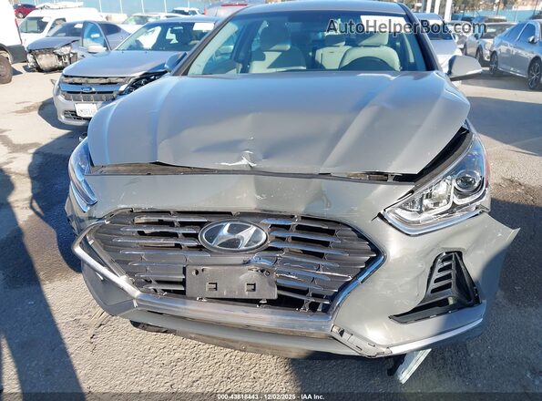 KMHE24L33KA093599 2019 HYUNDAI SONATA HYBRID Gray წინა ხედი