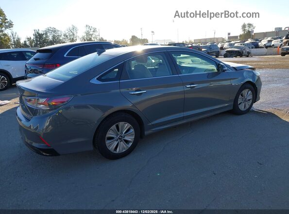 KMHE24L33KA093599 2019 HYUNDAI SONATA HYBRID Gray უკანა მარჯვენა