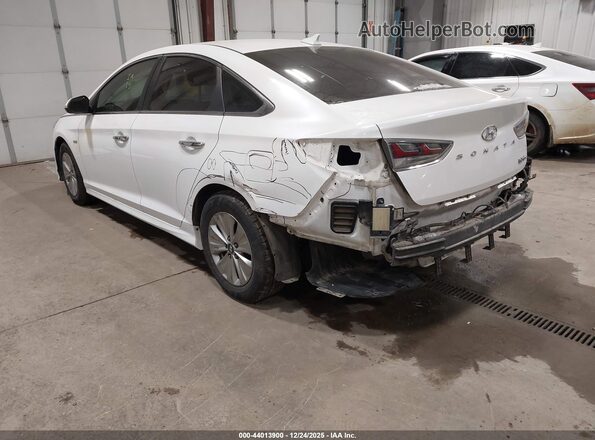 KMHE24L36KA090454 2019 HYUNDAI SONATA HYBRID Белый Задняя левая четверть