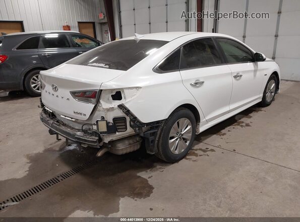 KMHE24L36KA090454 2019 HYUNDAI SONATA HYBRID Белый Задняя правая четверть
