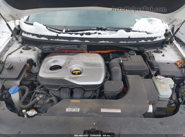 KMHE34L13GA030683 2016 HYUNDAI SONATA HYBRID White Vista trasera
