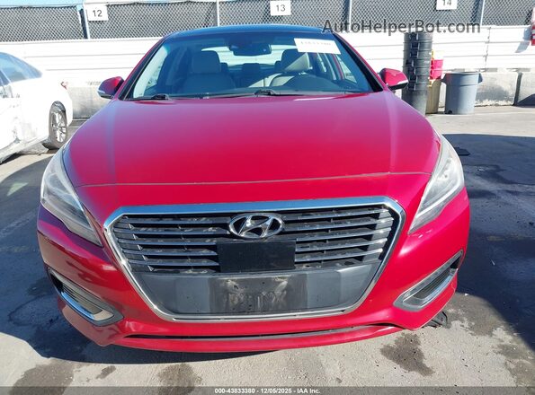 KMHE34L15GA024366 2016 HYUNDAI SONATA HYBRID Burgundy Вид щитка приладів