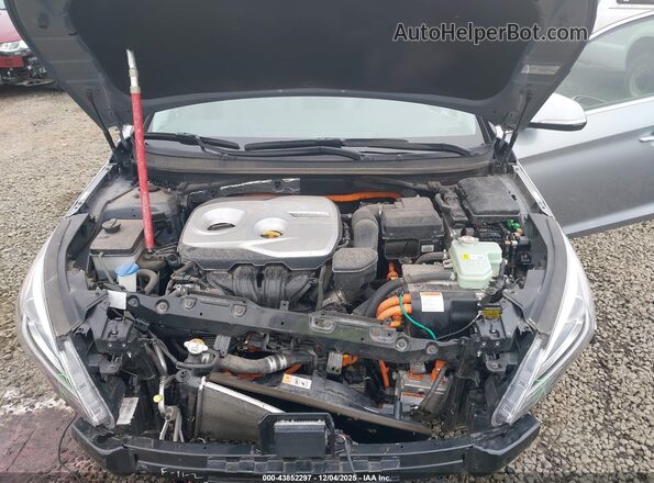KMHE34L18HA044614 2017 HYUNDAI SONATA HYBRID Серебряный Вид сзади