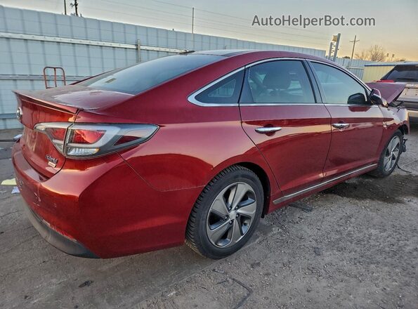 KMHE34L3XHA070956 2017 HYUNDAI SONATA Red Rear right