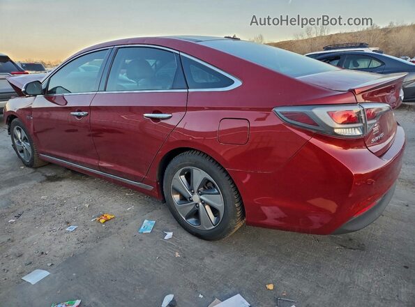 KMHE34L3XHA070956 2017 HYUNDAI SONATA Red Rear left