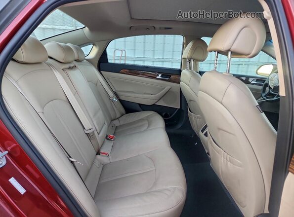 KMHE34L3XHA070956 2017 HYUNDAI SONATA Red Rear interior view