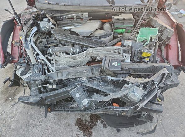 KMHE34L3XHA070956 2017 HYUNDAI SONATA Red Engine compartment view