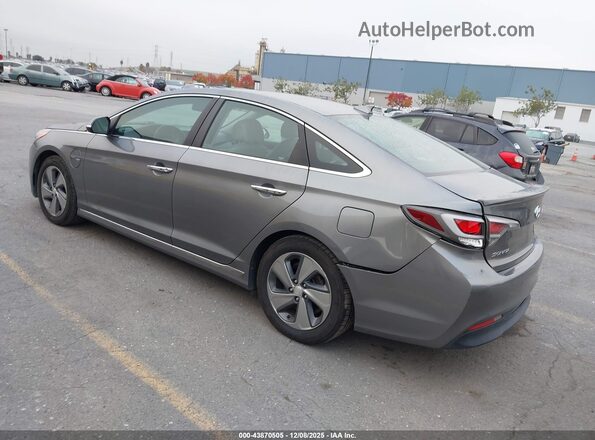 KMHE54L25HA071532 2017 HYUNDAI SONATA PLUG-IN HYBRID Gray Rear left