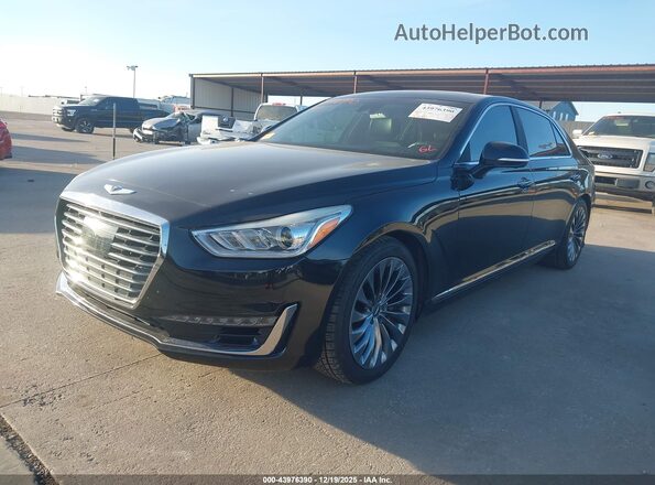 KMHG34JA5HU024606 2017 GENESIS G90 Black Vista tres cuartos delantera izquierda