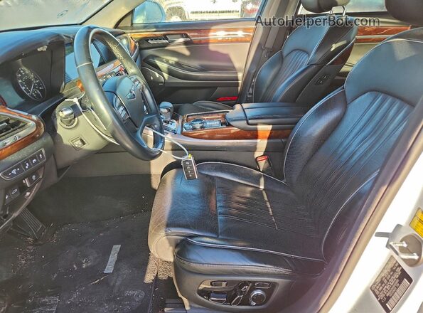 KMHG34JAXHU020485 2017 GENESIS G90 White Սալոնի դիմացի տեսք
