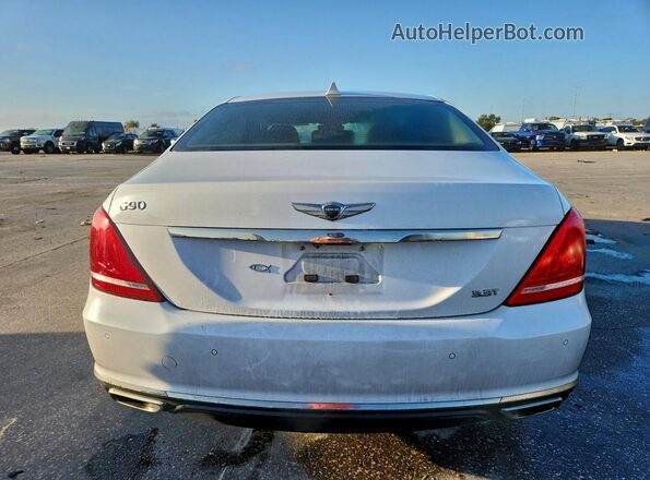 KMHG34JAXHU020485 2017 GENESIS G90 White Հետևի տեսք